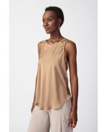 Joseph Ribkoff Tiger's Eye Fit and Flare Sleeveless Top Style 241178