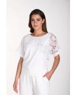 Frank Lyman Off-White Cowl Neck Top Style 241191
