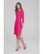 Joseph Ribkoff Shocking Pink Wrap Dress Style 241705