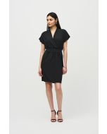 Joseph Ribkoff Black Belted Wrap Dress Style 242013