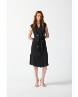 Joseph Ribkoff Black Sleeveless Wrap Dress Style 242075