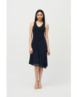 Joseph Ribkoff Midnight Blue Asymmetrical Sleeveless Dress Style 242110