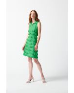 Joseph Ribkoff Island Green Ruffled Sleeveless Dress Style 242116