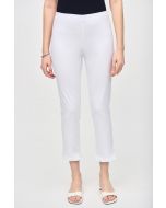 Joseph Ribkoff White Crop Pants With Ruffles Style 242145