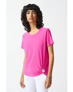 Joseph Ribkoff Ultra Pink Front Drape Top Style 242199