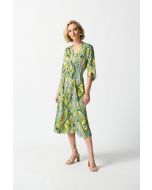 Joseph Ribkoff Vanilla/Multi Paisley Print Shirt Dress Style 242208