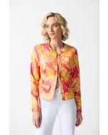 Joseph Ribkoff Pink/Multi Floral Print Fitted Jacket Style 242916