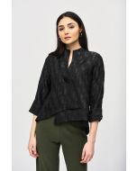 Joseph Ribkoff Black Jacquard Swing Jacket Style 243128