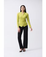 Joseph Ribkoff Wasabi Fitted Wrap Top Style 243152