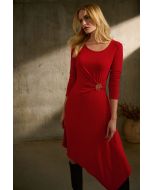 Joseph Ribkoff Lipstick Red Fit And Flare Dress Style 243153
