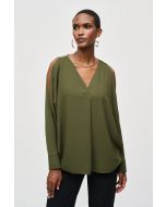 Joseph Ribkoff Iguana Boxy Top with Dolman Sleeves Style 243248