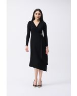 Joseph Ribkoff Black Wrap Dress Style 243282