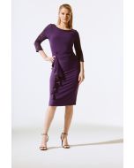 Joseph Ribkoff Blackcurrant Sheath Dress With Sequins Style 243702