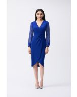 Joseph Ribkoff Royal Sapphire Wrap Dress Style 243726