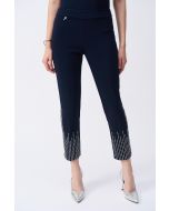 Joseph Ribkoff Midnight Blue Embellished Pull-On Pants Style 243732