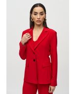 Joseph Ribkoff Lipstick Red Fitted Blazer Style 244095