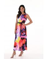 Frank Lyman Red/Multi Abstract Print Sleeveless Dress Style 246448