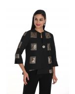 Frank Lyman Black/Gold Swing Jacket Style 249340