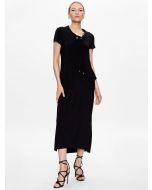 Joseph Ribkoff Black Solid Silky Knit Trapeze Dress Style 231178X