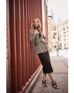 Joseph Ribkoff Black/Gold Geometric Print Blazer Style 243929