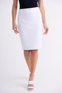 Joseph Ribkoff White Stretch Waist Skirt Style 153071