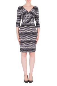 Joseph Ribkoff Grey/Multi Dress Style 174688