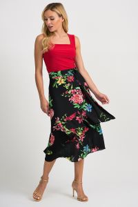 Joseph Ribkoff Black/Multi Skirt Style 201490