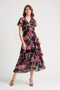 Joseph Ribkoff Black/Multi Dress Style 202429