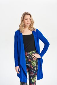 Joseph Ribkoff Royal Sapphire Open Front Draped Cover-Up Style 211061