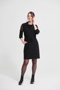 Joseph Ribkoff Black Mesh Detail Dress Style 213458