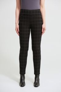 Joseph Ribkoff Black Check Print Pants Style 213617