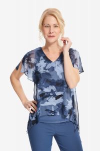 Joseph Ribkoff Blue/Multi T-Shirt Style 214014