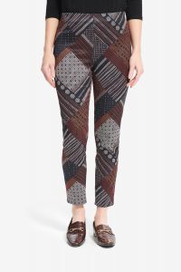 Joseph Ribkoff Black/Multi Geometric Pants Style 214257
