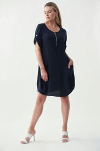 Joseph Ribkoff Midnight Blue Dress Style 221164 - Main Image