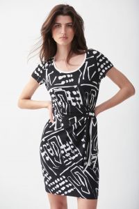Joseph Ribkoff Black/Vanilla Dress Style 221227 - 1
