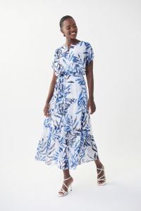 Joseph Ribkoff Vanilla/Multi Floral Dress Style 222285-main