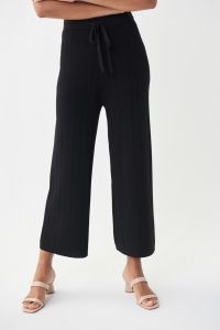 Joseph Ribkoff Knit Wide Leg Black Pants Style 222905