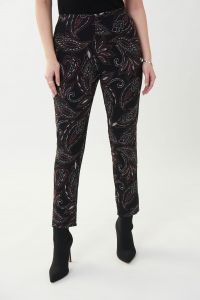 Joseph Ribkoff Black/Multi Pants Style 223243
