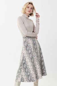 Joseph Ribkoff Beige/Multi Snakeskin Skirt Style 223304