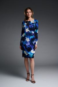 Joseph Ribkoff Black/Multi Floral Print Dress Style 223731-main