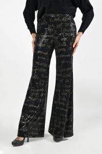 Frank Lyman Black/Taupe Wide Leg Knit Pants Style 224189