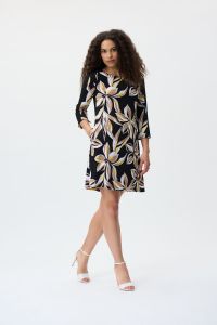 Joseph Ribkoff Black/Multi Dress Style 231037