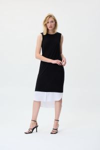 Joseph Ribkoff Black/Optic White Dress Style 231114