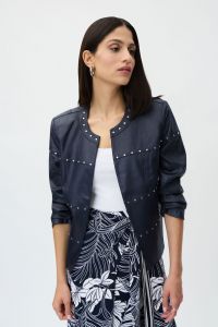 Joseph Ribkoff Faux Suede Midnight Blue Jacket Style 232904