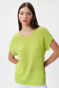 Joseph Ribkoff Exotic Lime Knit Top Style 232927
