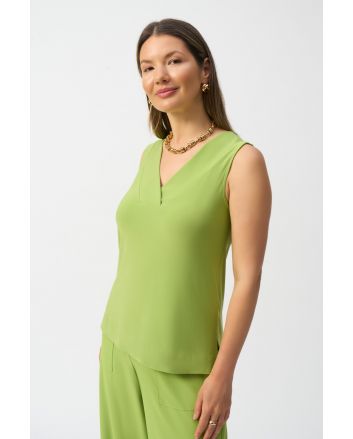 Joseph Ribkoff Greenery Silky Knit Sleeveless Top Style 241239