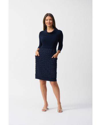 Joseph Ribkoff Midnight Blue Cocoon Dress Style 243114