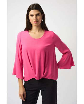 Joseph Ribkoff Bubblegum Georgette High-Low Boxy Top Style 251062