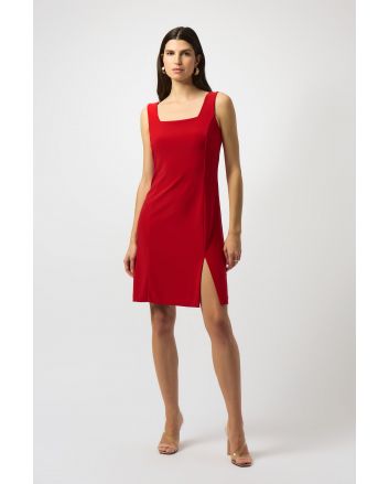 Joseph Ribkoff Radiant Red Sleeveless Sheath Dress Style 251075