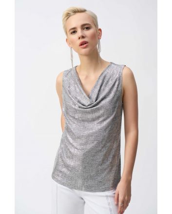 Joseph Ribkoff Grey/Silver Sleeveless Top Style 251081